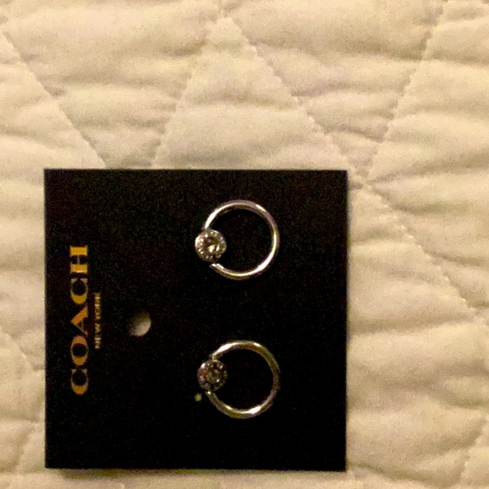 Coach silver earrings